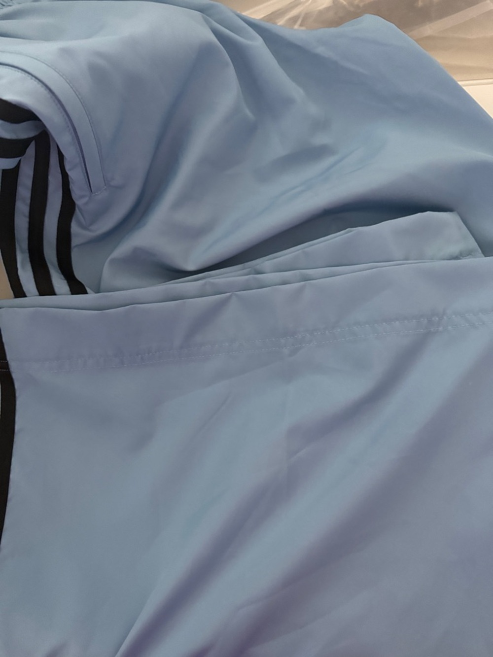 adidas Light Blue Wide-Leg Track Pants with Trefoil - Picture 9 of 9